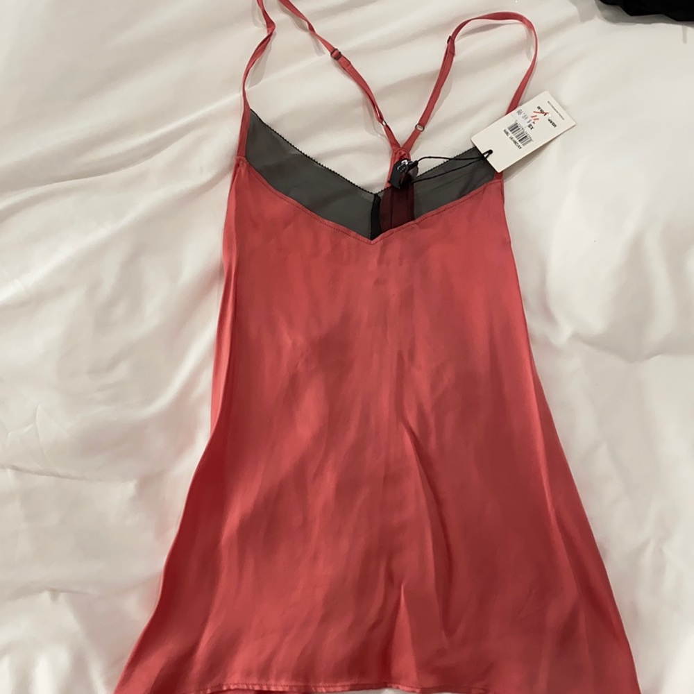 Silk cami. Sheer detail